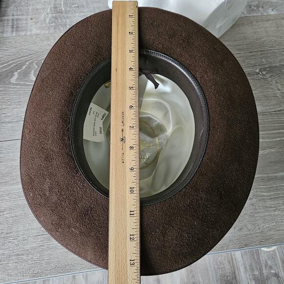 Adam 101 Corral Adam Western Cowboy Felt Hat Mens Size Small 6 3/4 Pampa Brown - Picture 14 of 16